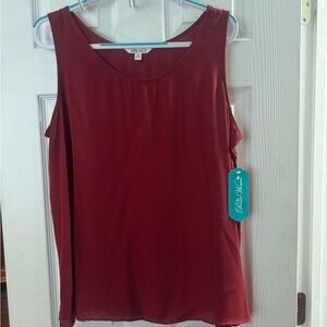 The Pioneer Woman Deep Red Sleeveless Blouse